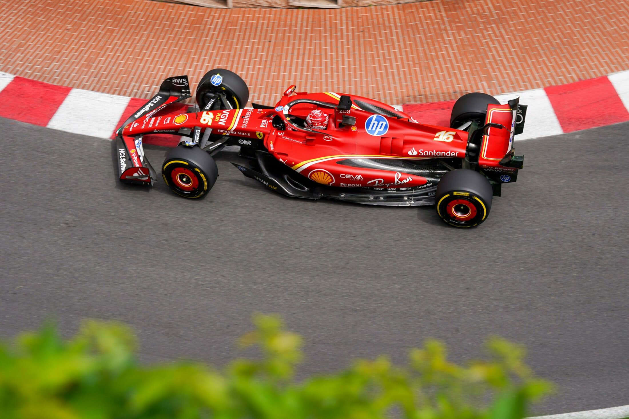 Montecarlo, Monaco. 24 May, 2024.Charles Leclerc of Monaco driving the (16) Scuderia Ferrari SF-24 Ferrari, during Gp Monaco, Formula 1, at Circuit de Monaco.Credit: Alessio Morgese / Emage / Alamy live news