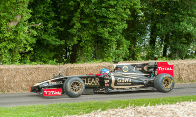 Lotus Formula 1 race car on the Festival of Speed hill climb course at Goodwood UK on July 1 2012